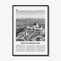 Griffith Observatory Print Black and White, Griffith Observatory Wall Art, Griffith Observatory Poster, Griffith Observatory Photo