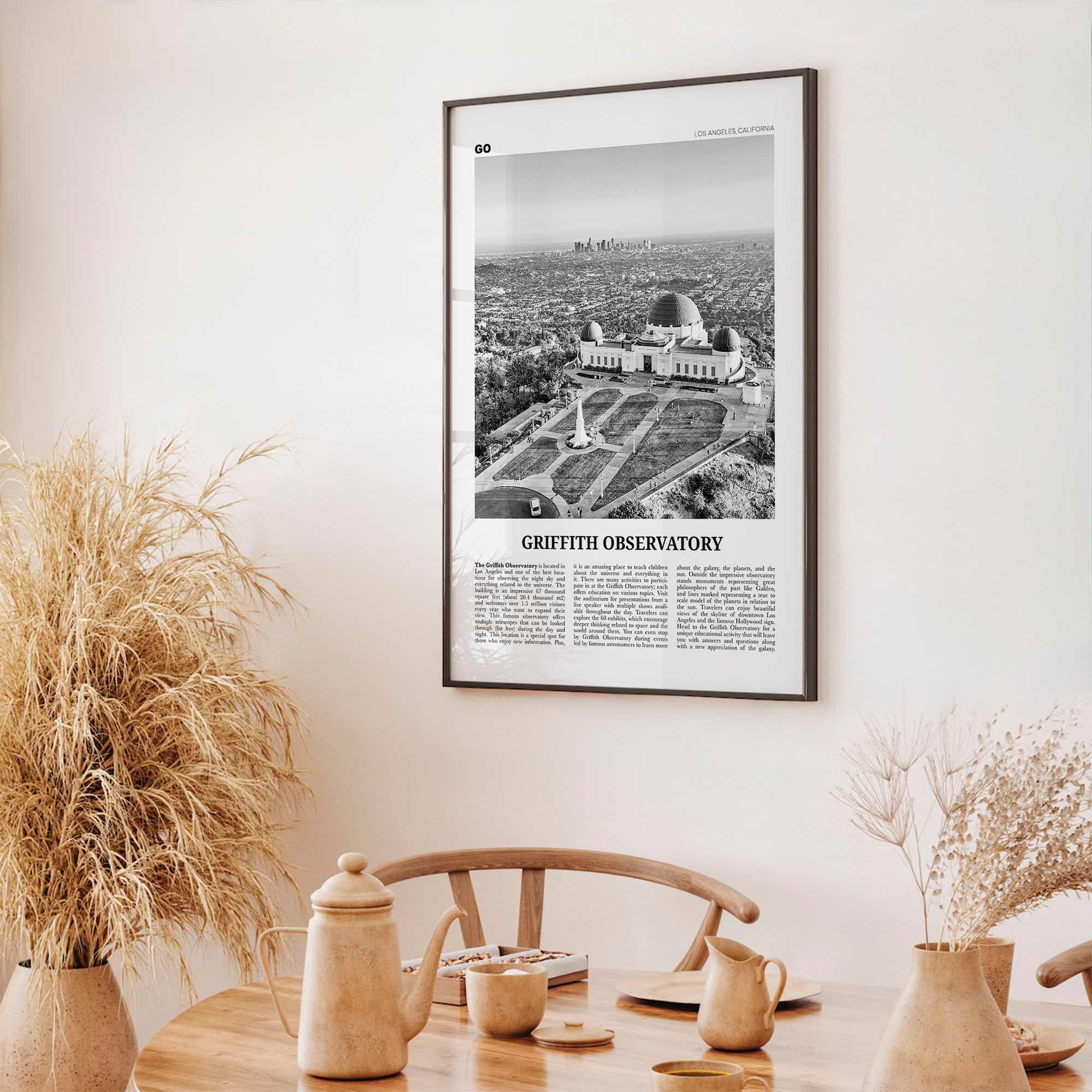 Griffith Observatory Print Black and White, Griffith Observatory Wall Art, Griffith Observatory Poster, Griffith Observatory Photo