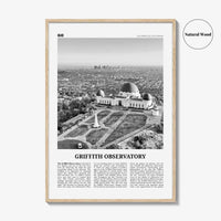 Griffith Observatory Print Black and White, Griffith Observatory Wall Art, Griffith Observatory Poster, Griffith Observatory Photo