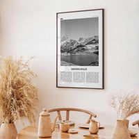 Grindelwald Print Black and White, Grindelwald Wall Art, Grindelwald Poster, Grindelwald Photo Grindelwald Décor Grindelwald Map Switzerland