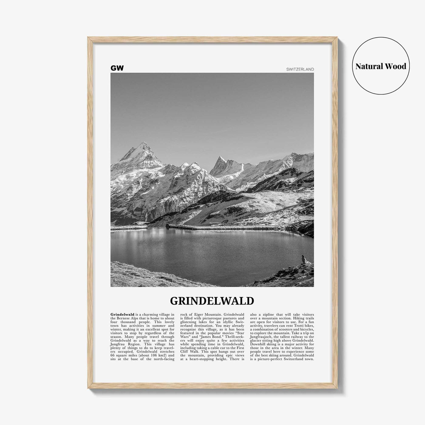 Grindelwald Print Black and White, Grindelwald Wall Art, Grindelwald Poster, Grindelwald Photo Grindelwald Décor Grindelwald Map Switzerland
