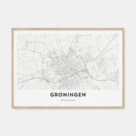 Groningen Map Landscape Poster