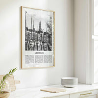 Groningen Print Black and White, Groningen Wall Art, Groningen Poster, Groningen Photo, Groningen Wall Décor, Groningen Map, Netherlands