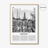 Groningen Print Black and White, Groningen Wall Art, Groningen Poster, Groningen Photo, Groningen Wall Décor, Groningen Map, Netherlands