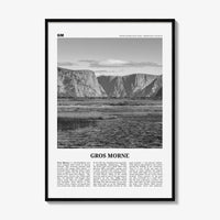 Gros Morne Print Black and White, Gros Morne Wall Art, Gros Morne Poster, Gros Morne Photo, Gros Morne Wall Décor, Gros Morne Map, Canada