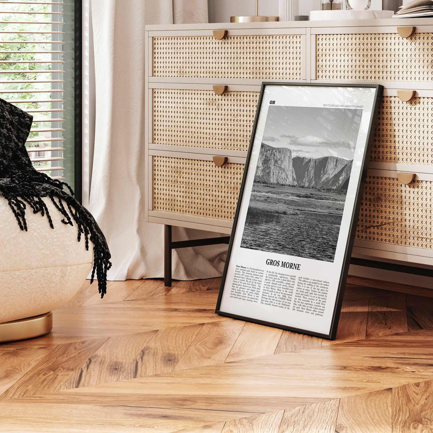 Gros Morne Print Black and White, Gros Morne Wall Art, Gros Morne Poster, Gros Morne Photo, Gros Morne Wall Décor, Gros Morne Map, Canada