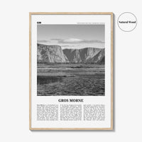 Gros Morne Print Black and White, Gros Morne Wall Art, Gros Morne Poster, Gros Morne Photo, Gros Morne Wall Décor, Gros Morne Map, Canada