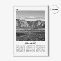 Gros Morne Print Black and White, Gros Morne Wall Art, Gros Morne Poster, Gros Morne Photo, Gros Morne Wall Décor, Gros Morne Map, Canada