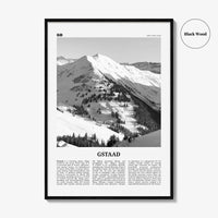 Gstaad Print Black and White, Gstaad Wall Art, Gstaad Poster, Gstaad Photo, Gstaad Wall Décor, Gstaad Map, Switzerland