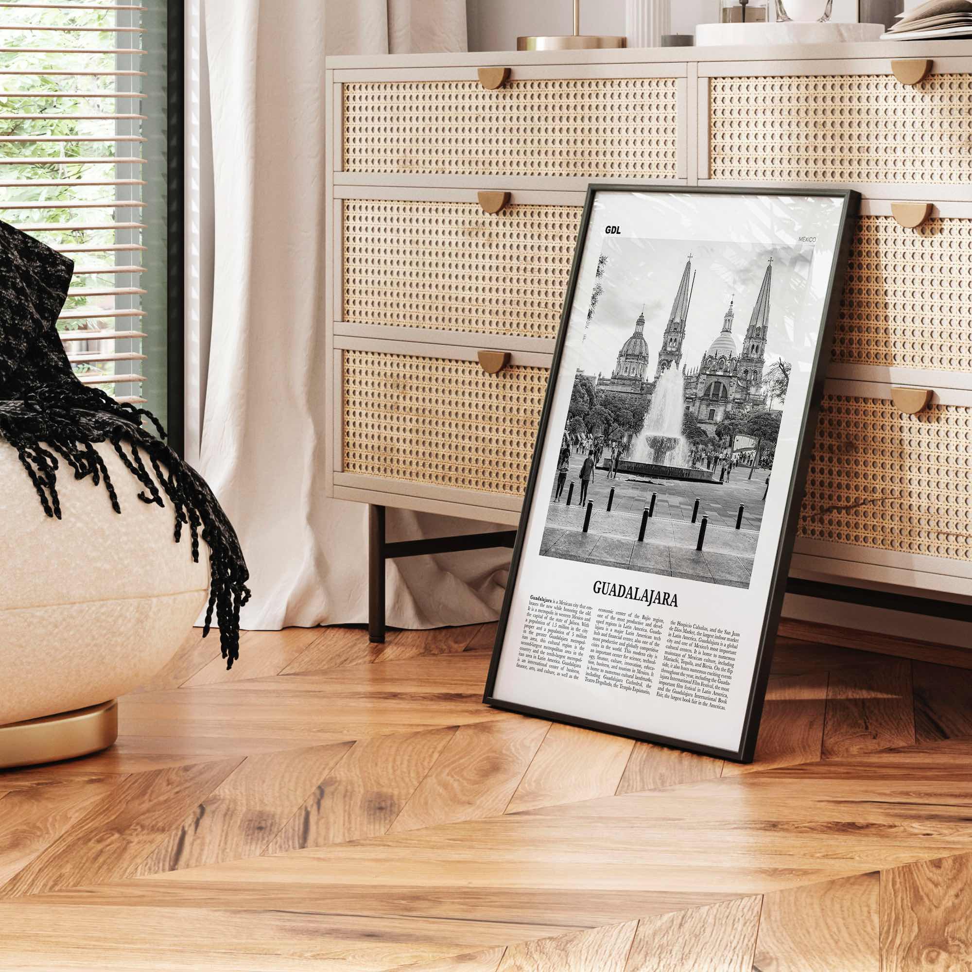 Guadalajara Print Black and White No 1, Guadalajara Wall Art, Guadalajara Poster, Guadalajara Photo, Mexico, México, Jalisco, America