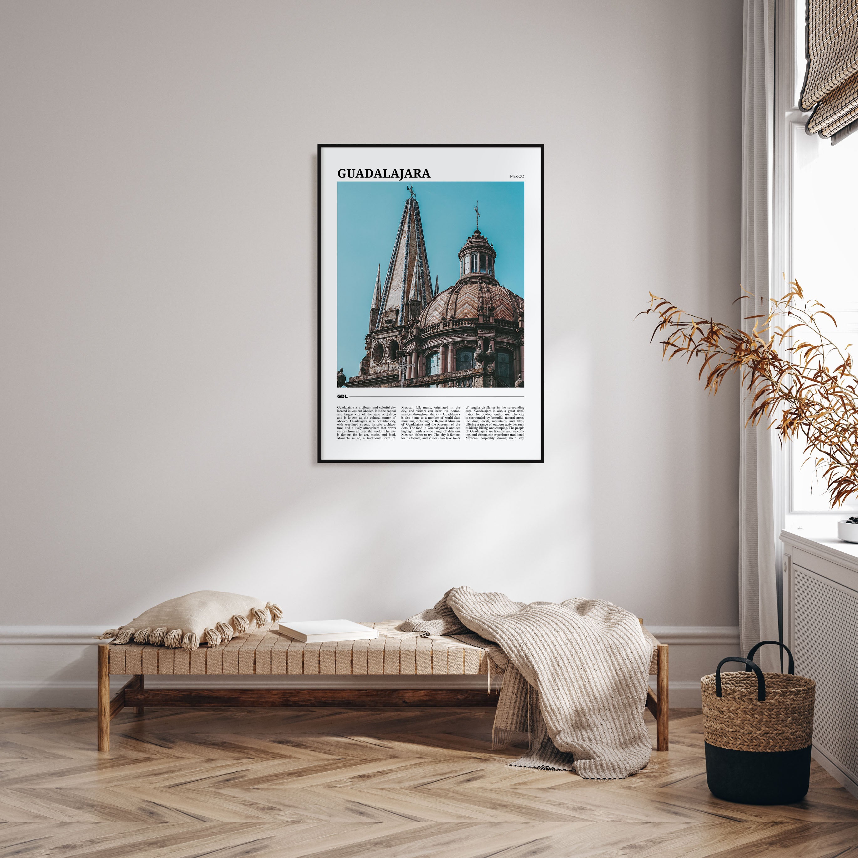 Guadalajara Travel Color Poster