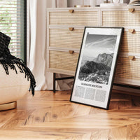 Guadalupe Mountains Print Black and White, Guadalupe Mountains Wall Art, Guadalupe Mountains National Park Poster, Texas, USA