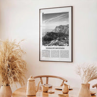 Guadalupe Mountains Print Black and White, Guadalupe Mountains Wall Art, Guadalupe Mountains National Park Poster, Texas, USA