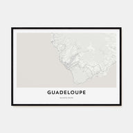 Guadeloupe Map Landscape Poster