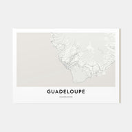 Guadeloupe Map Landscape Poster