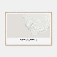 Guadeloupe Map Landscape Poster