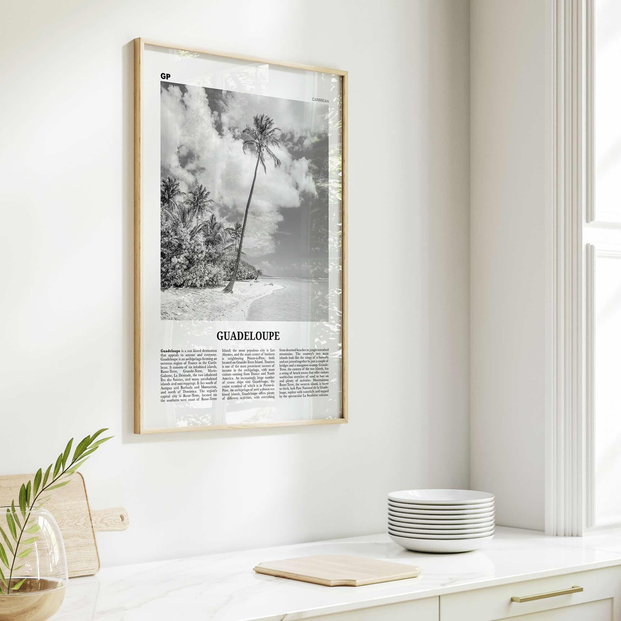 Guadeloupe Print Black and White, Guadeloupe Wall Art, Guadeloupe Poster, Guadeloupe Photo, Guadeloupe Wall Decor, Gwadloup, Caribbean