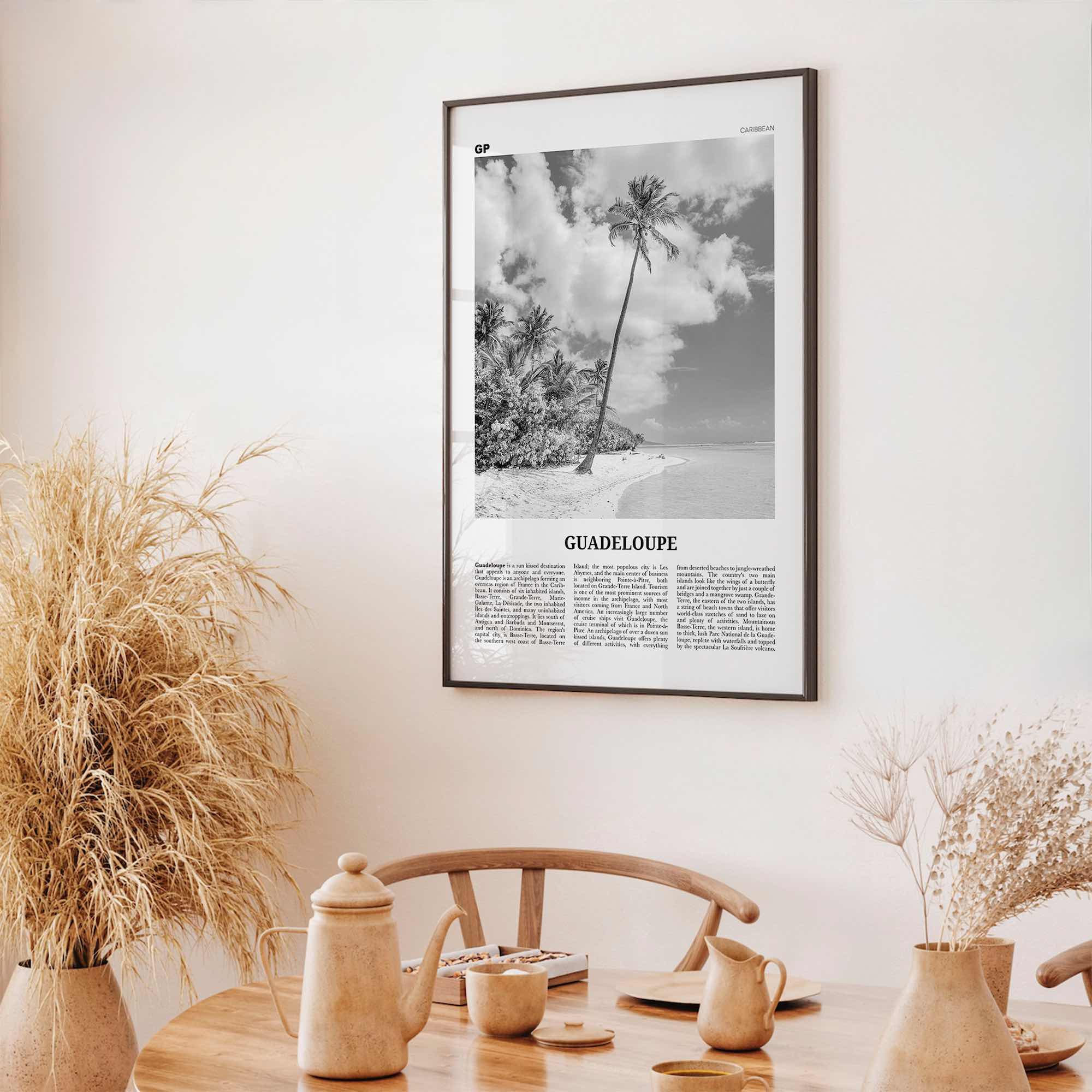 Guadeloupe Print Black and White, Guadeloupe Wall Art, Guadeloupe Poster, Guadeloupe Photo, Guadeloupe Wall Decor, Gwadloup, Caribbean