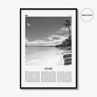 Guam Print Black and White, Guam Wall Art, Guam Poster, Guam Photo, Guam Wall Decor, Country Art Print, Guåhån, Dededo, Hagåtña, Oceania