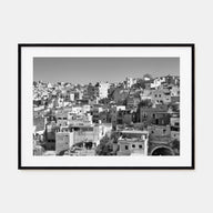 Guanajuato City Landscape B&W Poster