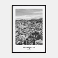 Guanajuato City Portrait B&W Poster