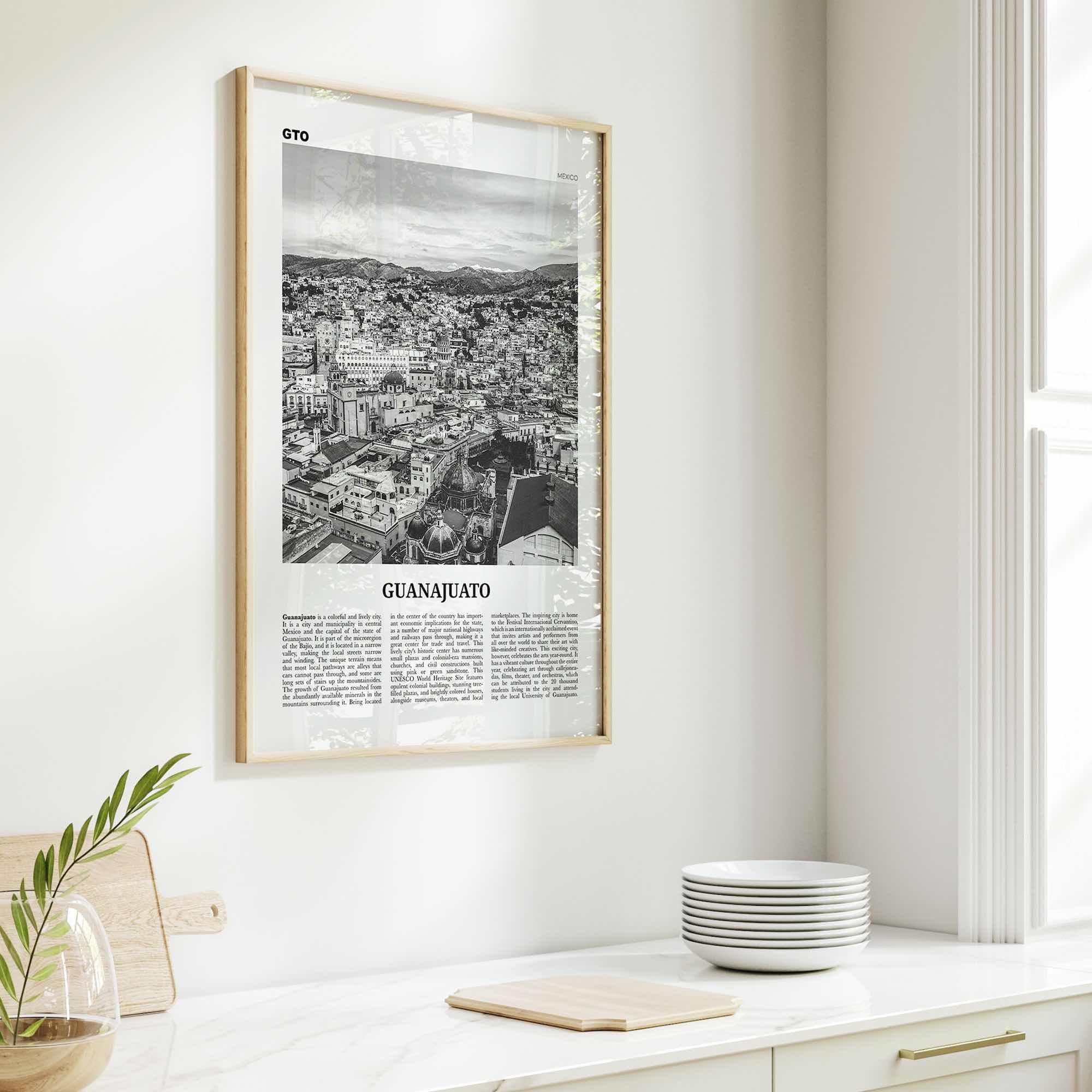 Guanajuato City Print Black and White, Guanajuato Wall Art, Guanajuato Poster, Guanajuato Photo, Guanajuato Wall Decor, Mexico