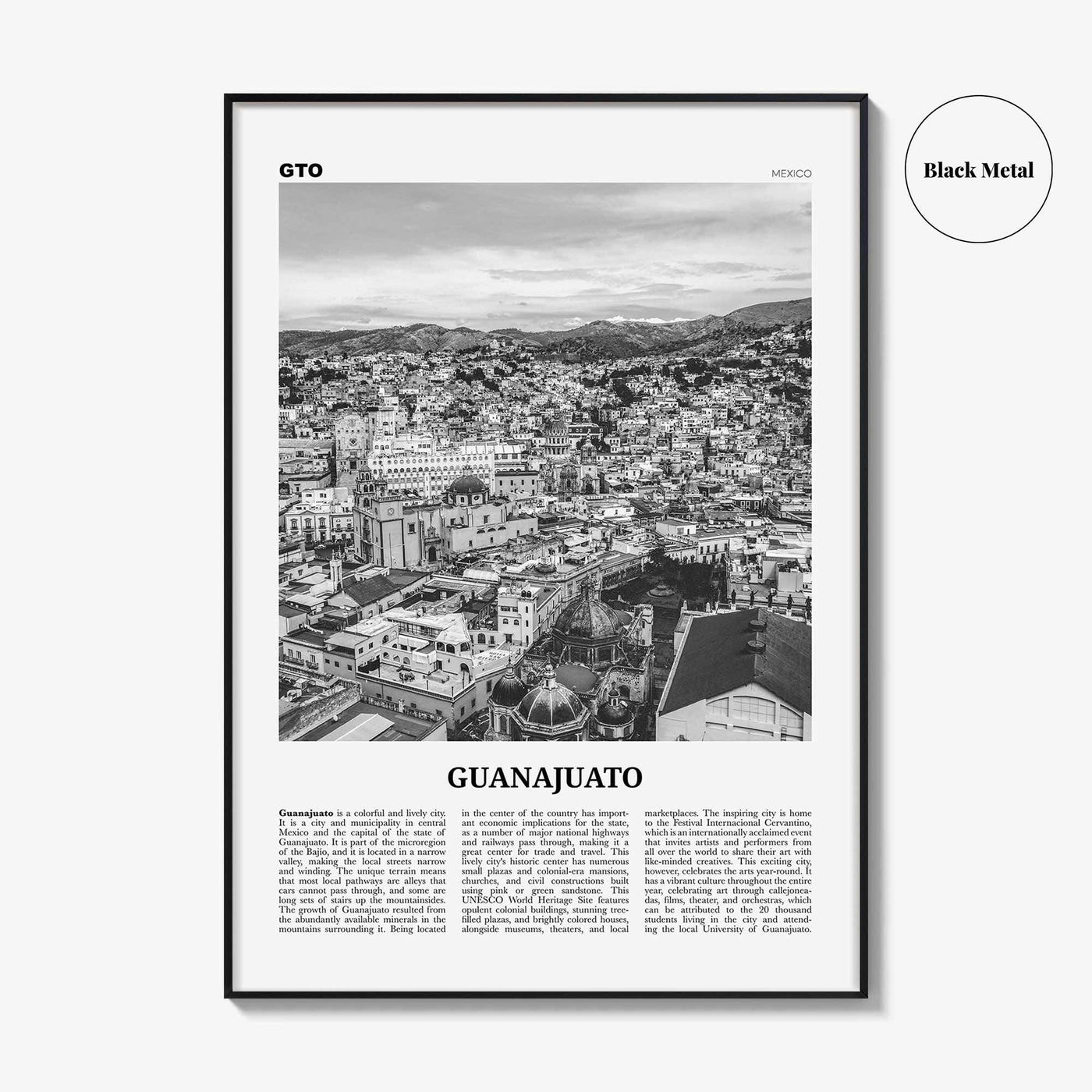 Guanajuato City Print Black and White, Guanajuato Wall Art, Guanajuato Poster, Guanajuato Photo, Guanajuato Wall Decor, Mexico