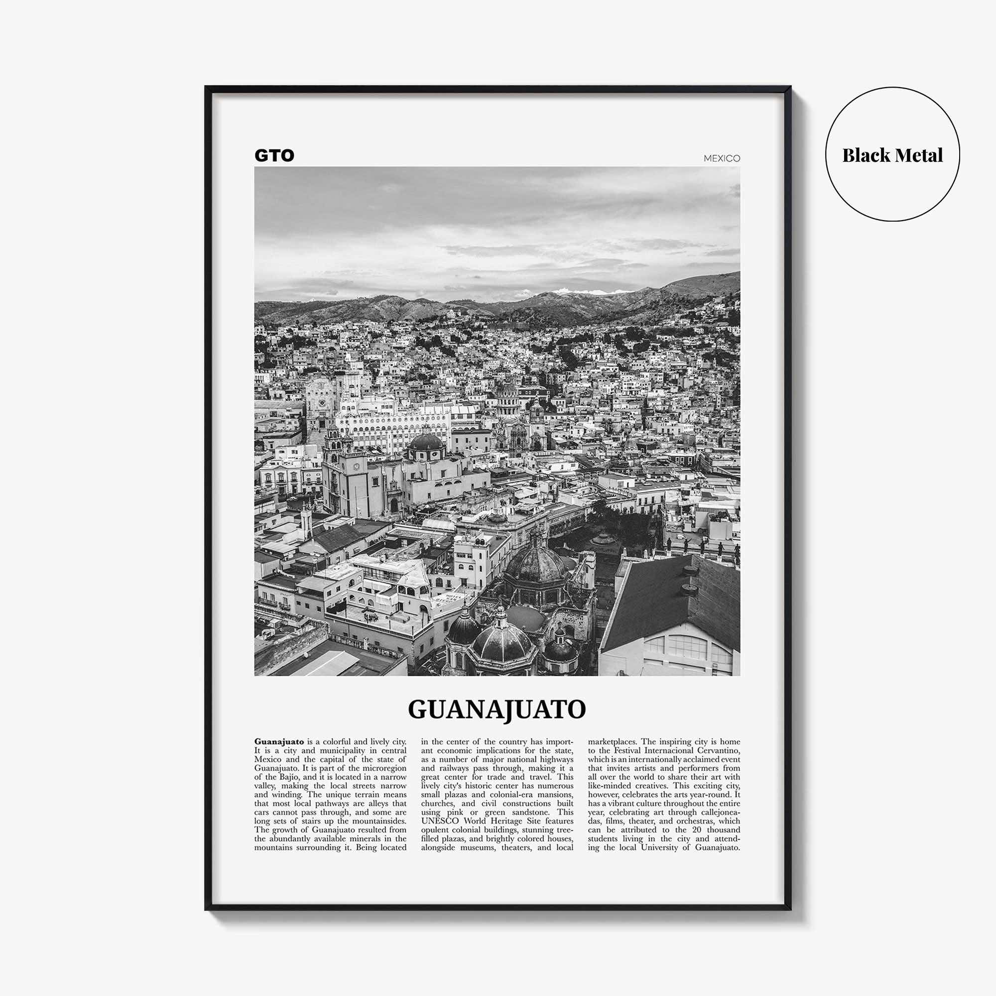 Guanajuato City Print Black and White, Guanajuato Wall Art, Guanajuato Poster, Guanajuato Photo, Guanajuato Wall Decor, Mexico