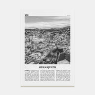 Guanajuato City Travel B&W Poster
