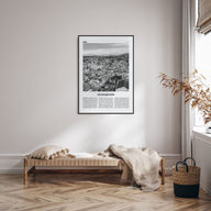 Guanajuato City Travel B&W Poster