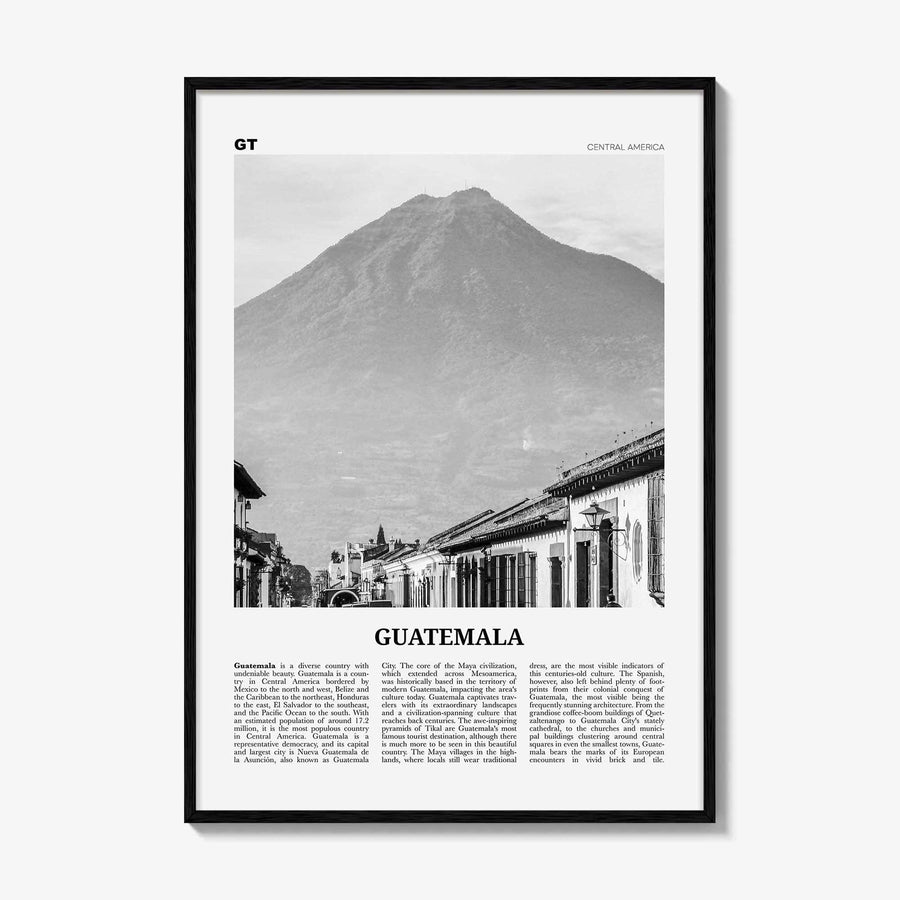 Guatemala Print Black and White No 1, Guatemala Wall Art, Guatemala Poster, Guatemala Photo, Guatemala Wall Decor, Central America