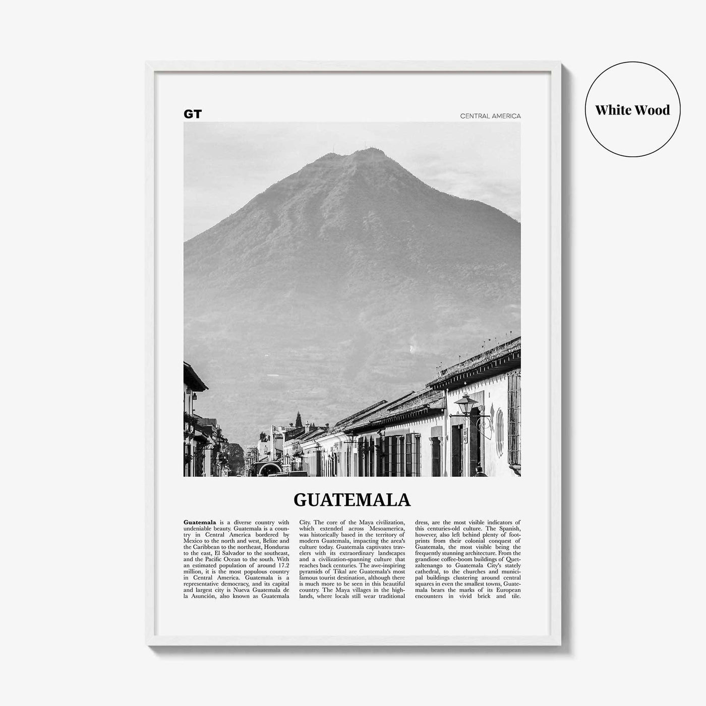 Guatemala Print Black and White No 1, Guatemala Wall Art, Guatemala Poster, Guatemala Photo, Guatemala Wall Decor, Central America