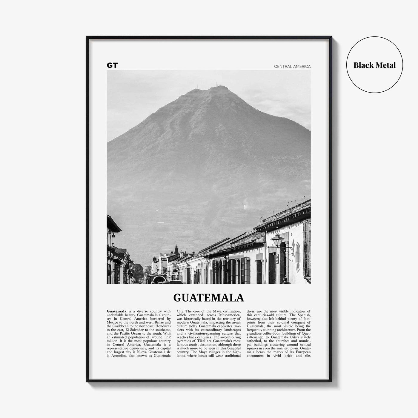 Guatemala Print Black and White No 1, Guatemala Wall Art, Guatemala Poster, Guatemala Photo, Guatemala Wall Decor, Central America