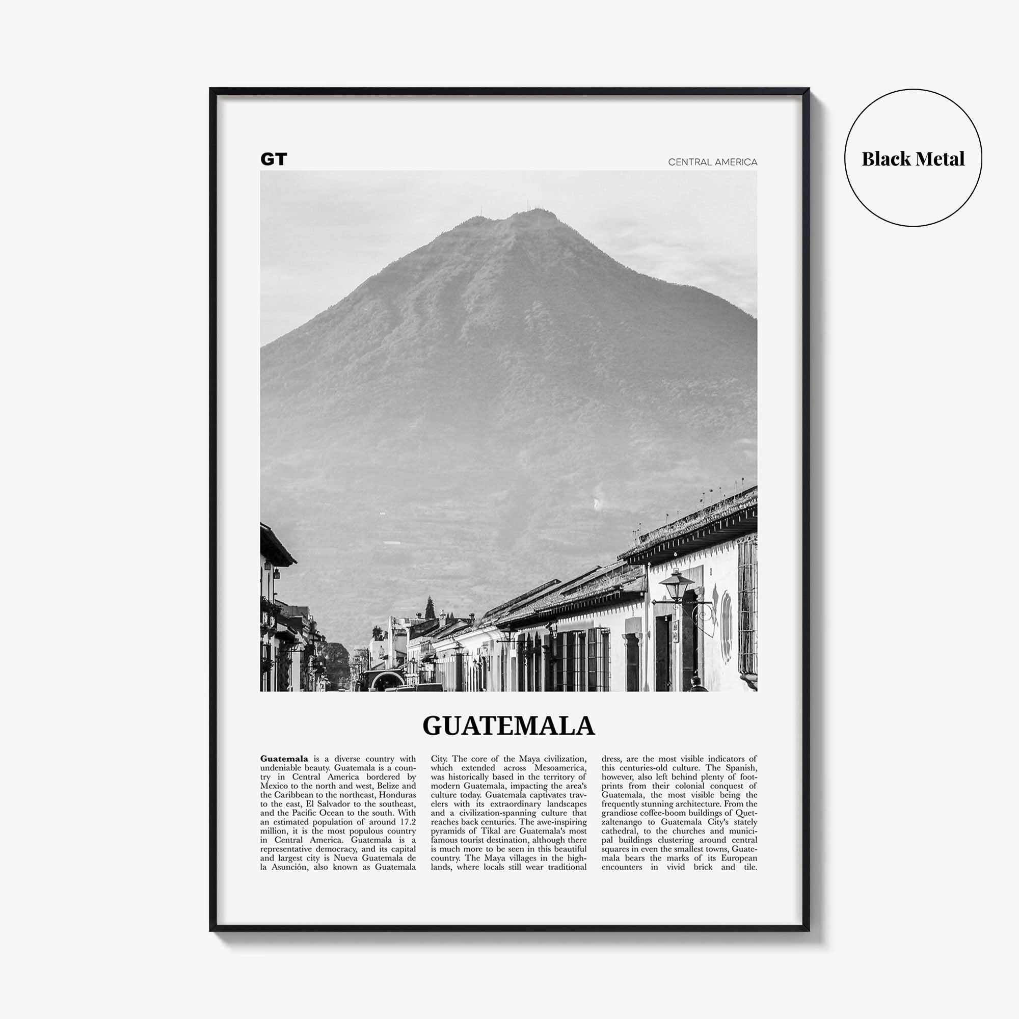 Guatemala Print Black and White No 1, Guatemala Wall Art, Guatemala Poster, Guatemala Photo, Guatemala Wall Decor, Central America