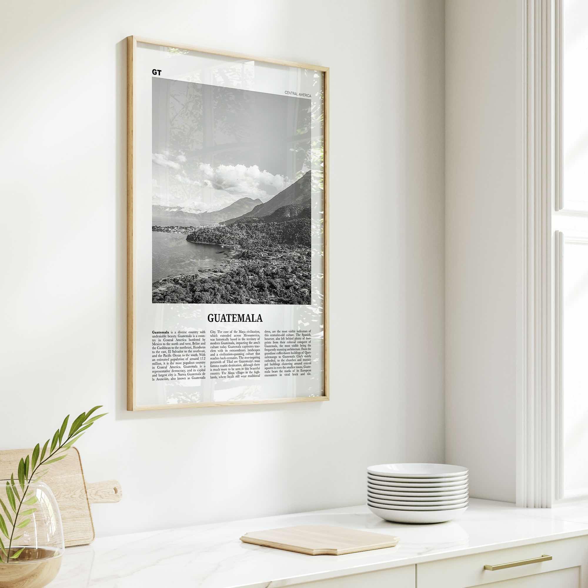 Guatemala Print Black and White No 2, Guatemala Wall Art, Guatemala Poster, Guatemala Photo, Guatemala Wall Decor, Central America