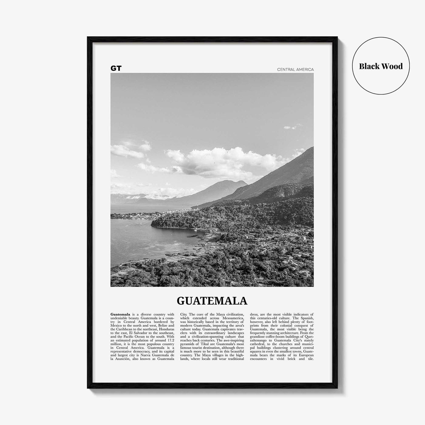 Guatemala Print Black and White No 2, Guatemala Wall Art, Guatemala Poster, Guatemala Photo, Guatemala Wall Decor, Central America