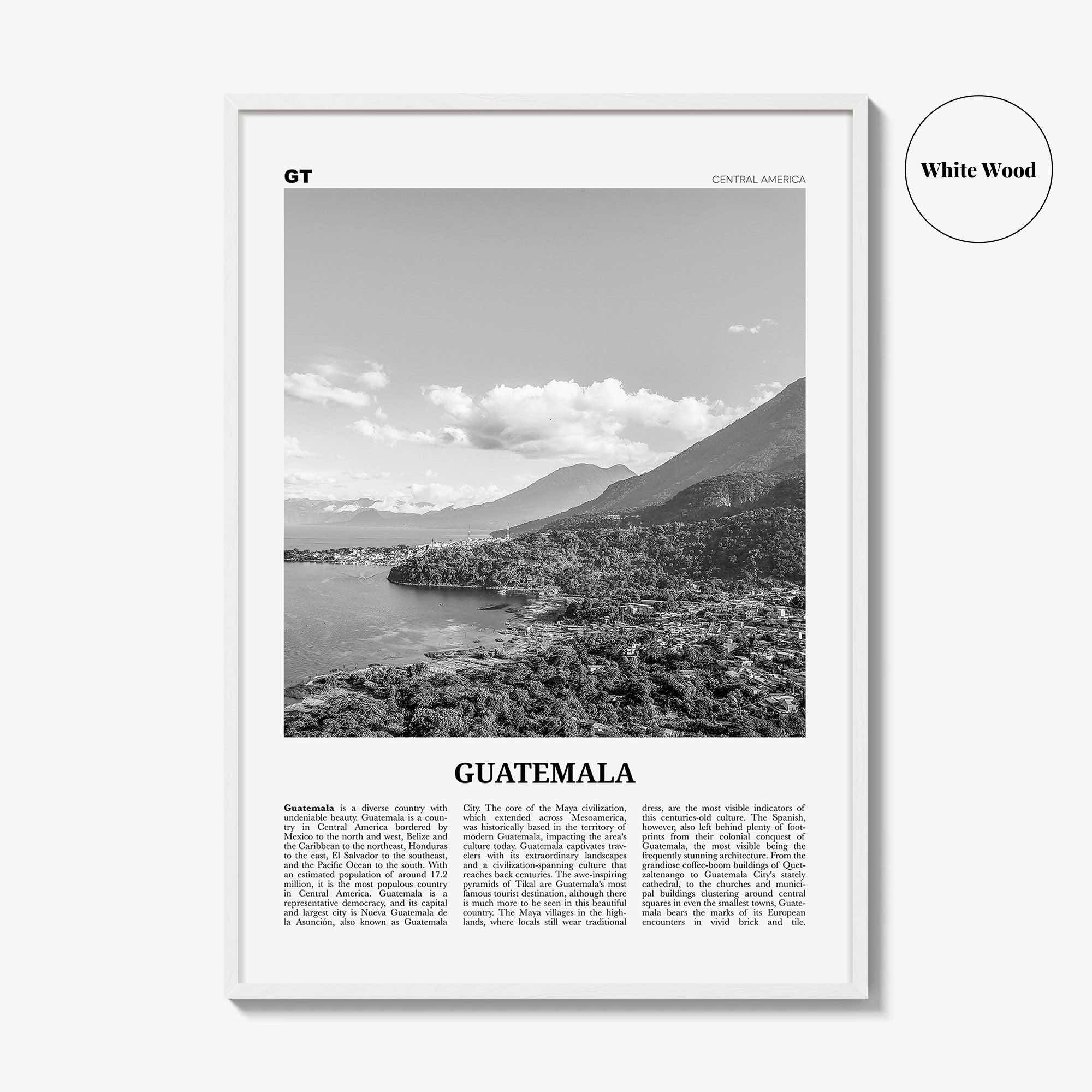 Guatemala Print Black and White No 2, Guatemala Wall Art, Guatemala Poster, Guatemala Photo, Guatemala Wall Decor, Central America