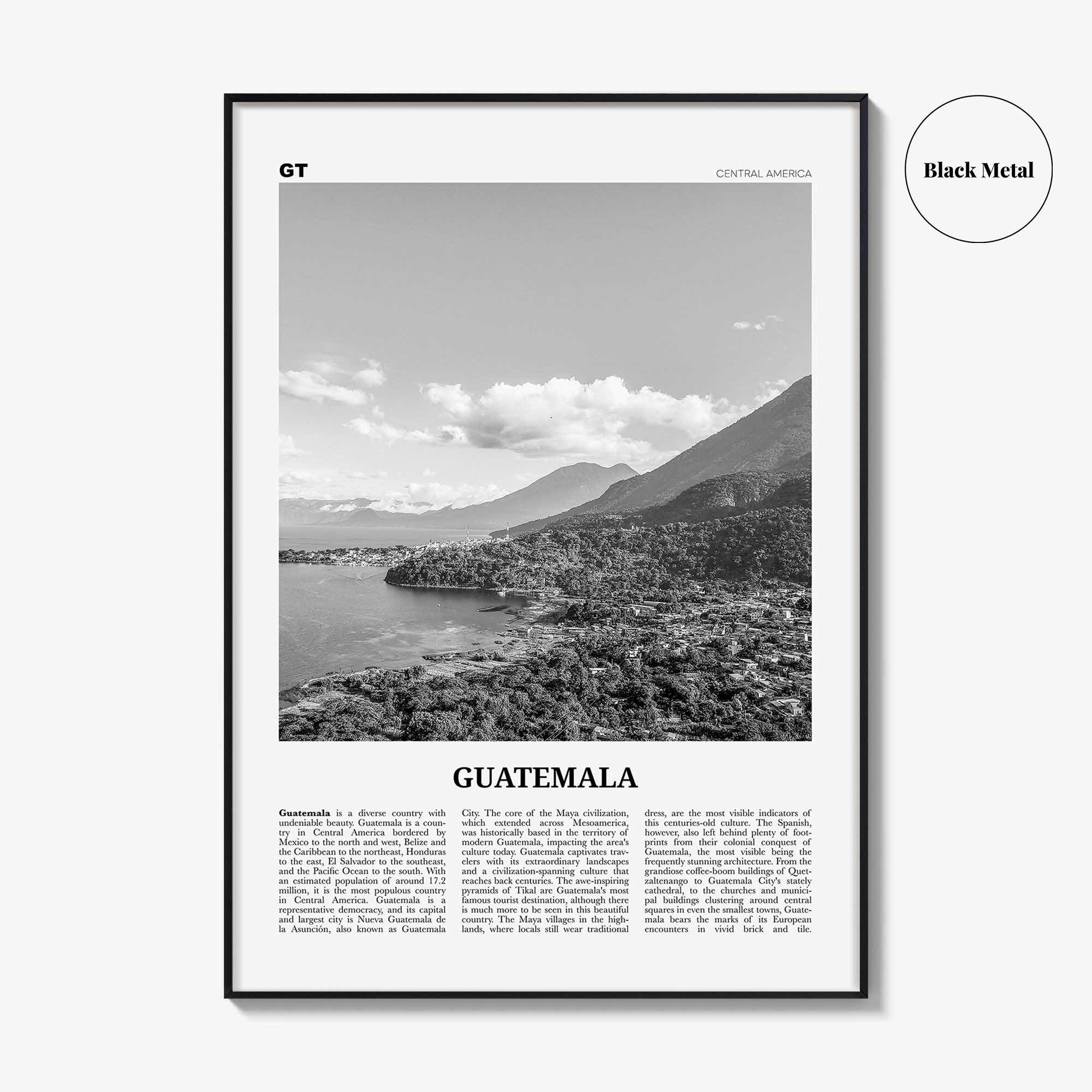 Guatemala Print Black and White No 2, Guatemala Wall Art, Guatemala Poster, Guatemala Photo, Guatemala Wall Decor, Central America