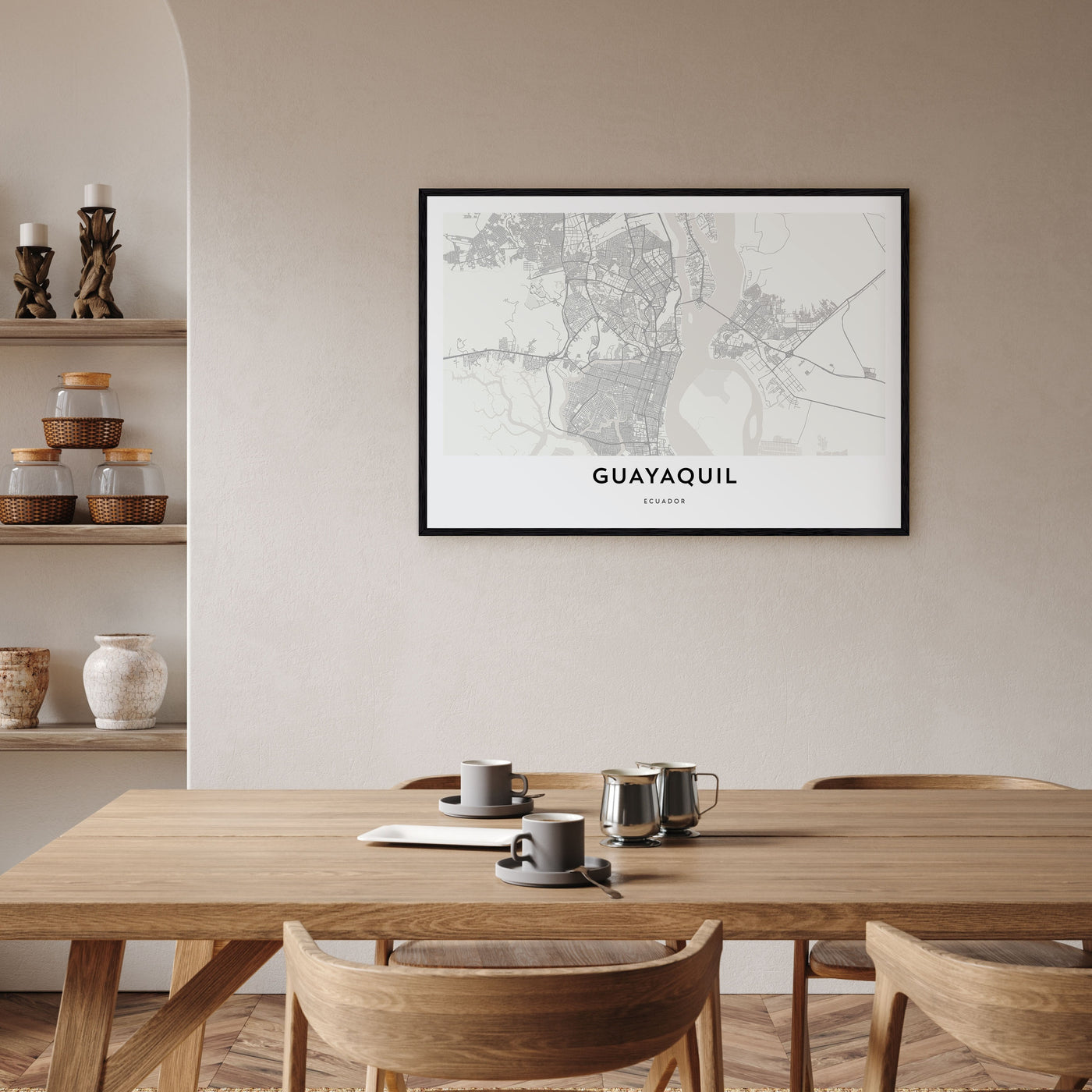 Guayaquil Map Landscape Poster