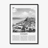 Guayaquil Print Black and White, Guayaquil Wall Art, Guayaquil Poster, Guayaquil Photo, Santiago de Guayaquil Wall Decor, Ecuador, Guayas