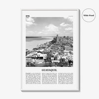 Guayaquil Print Black and White, Guayaquil Wall Art, Guayaquil Poster, Guayaquil Photo, Santiago de Guayaquil Wall Decor, Ecuador, Guayas
