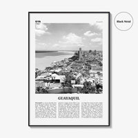 Guayaquil Print Black and White, Guayaquil Wall Art, Guayaquil Poster, Guayaquil Photo, Santiago de Guayaquil Wall Decor, Ecuador, Guayas