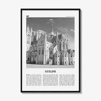 Guelph Print Black and White, Guelph Wall Art, Guelph Poster, Guelph Photo, Guelph Wall Décor, Guelph Map, Ontario, Canada