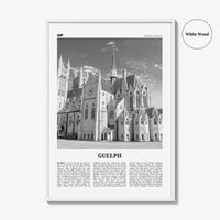 Guelph Print Black and White, Guelph Wall Art, Guelph Poster, Guelph Photo, Guelph Wall Décor, Guelph Map, Ontario, Canada