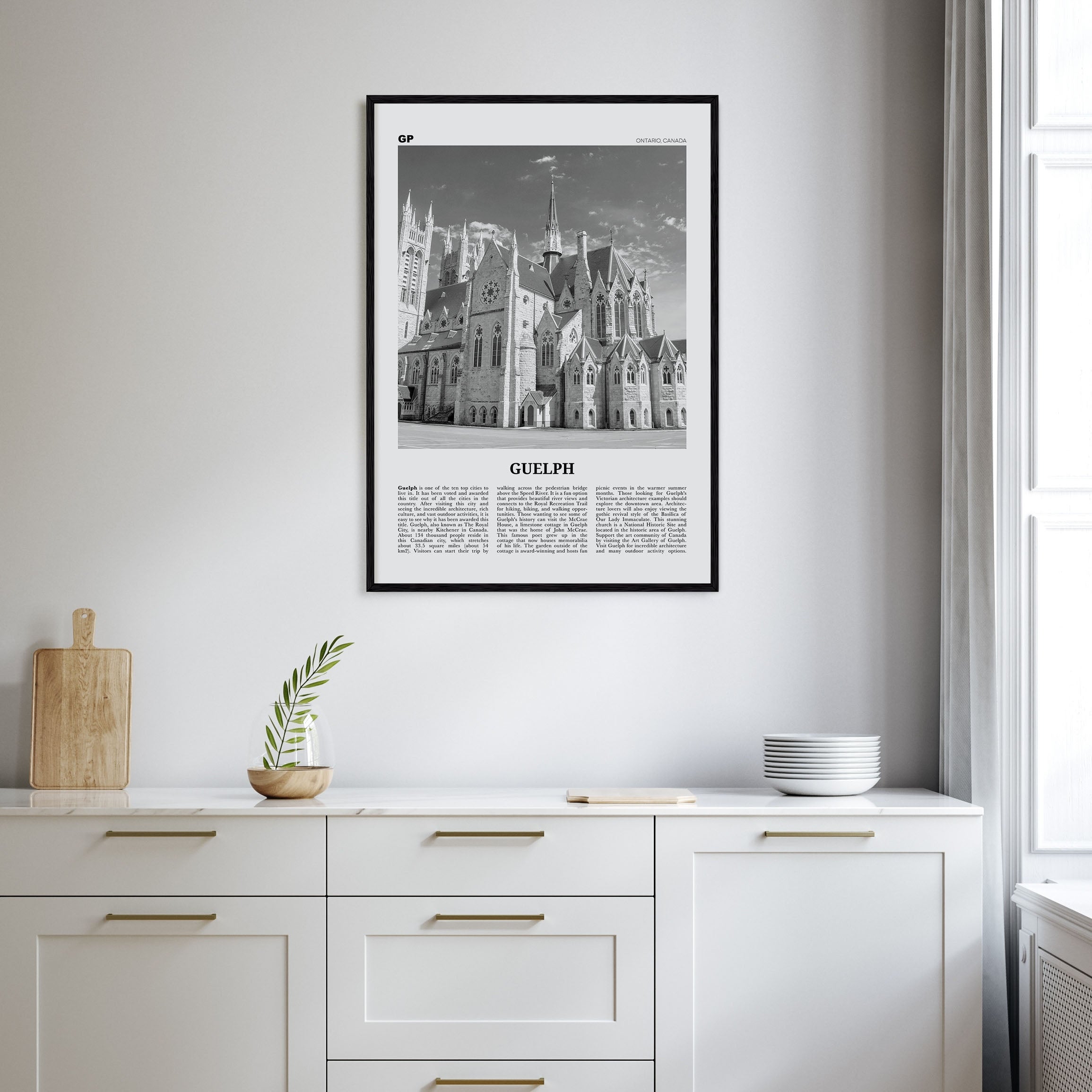 Guelph Travel B&W Poster