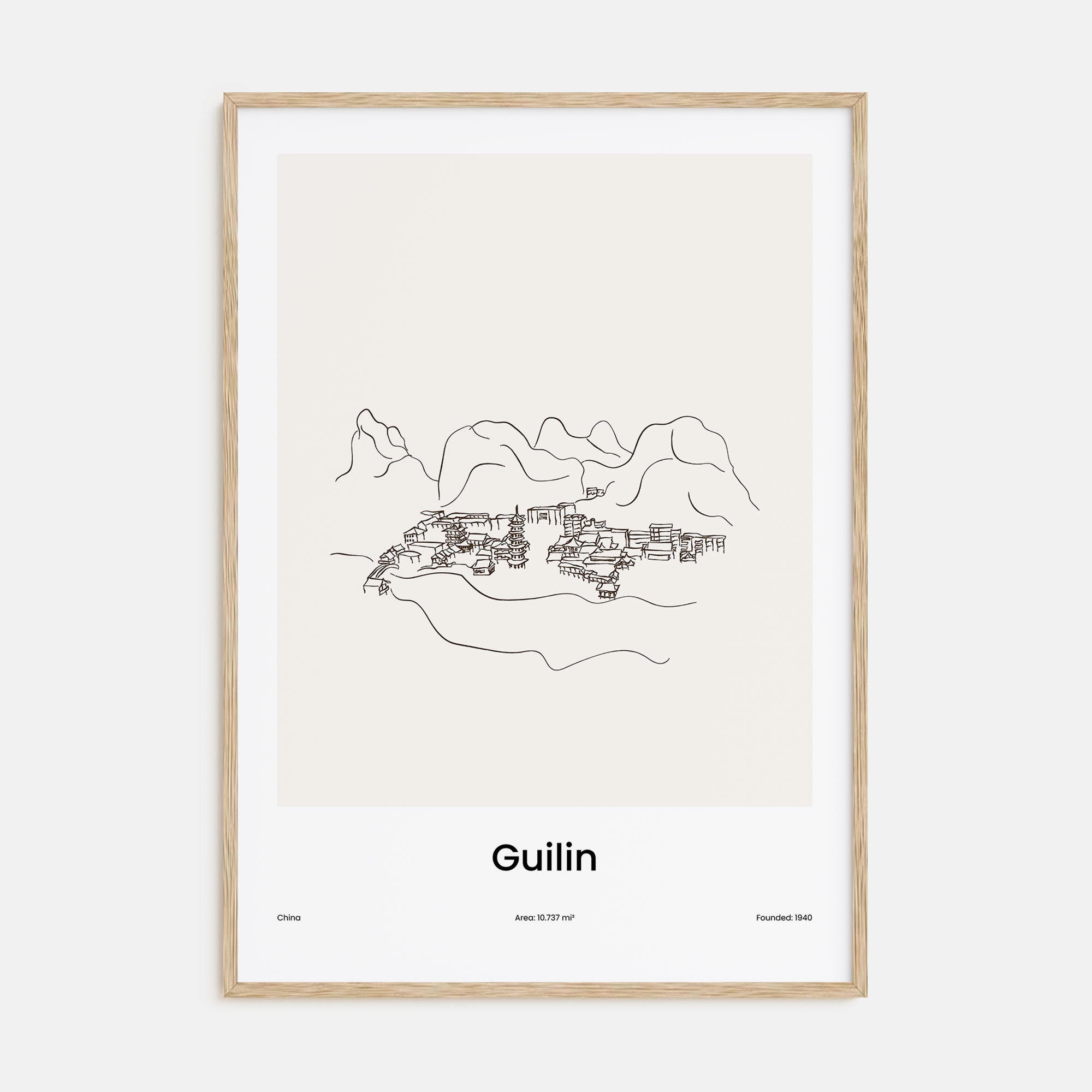 Guilin Drawn Poster