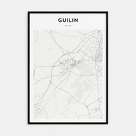 Guilin Map Portrait Poster