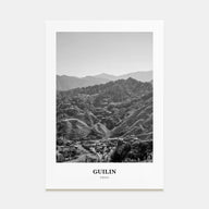 Guilin Portrait B&W Poster