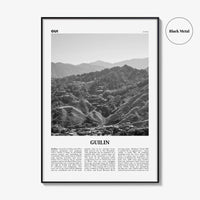 Guilin Print Black and White, Guilin Wall Art, Guilin Poster, Guilin Photo, Guilin Wall Décor, 桂林市, Gveilinz Si, Kweilin, China