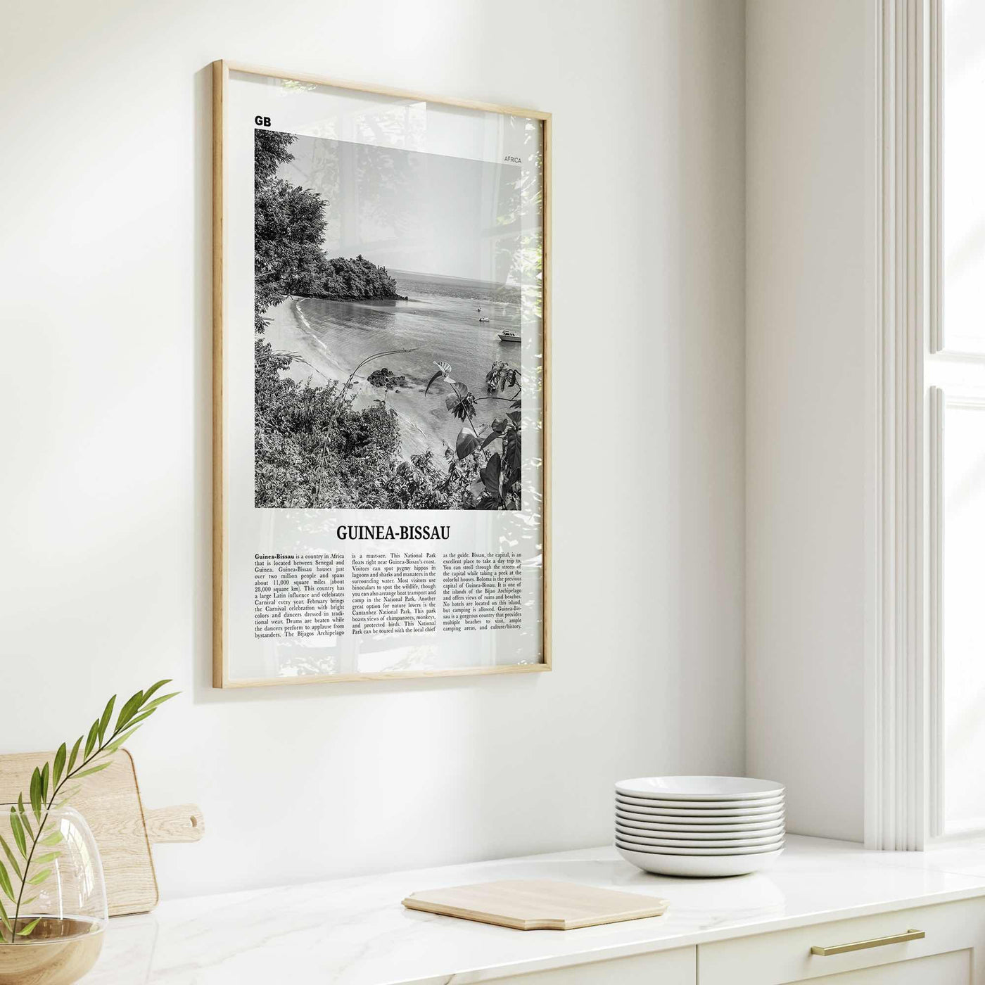 Guinea Bissau Print Black and White, Guinea-Bissau Wall Art, Guinea-Bissau Poster, Guinea-Bissau Photo, Guinea-Bissau Wall Decor